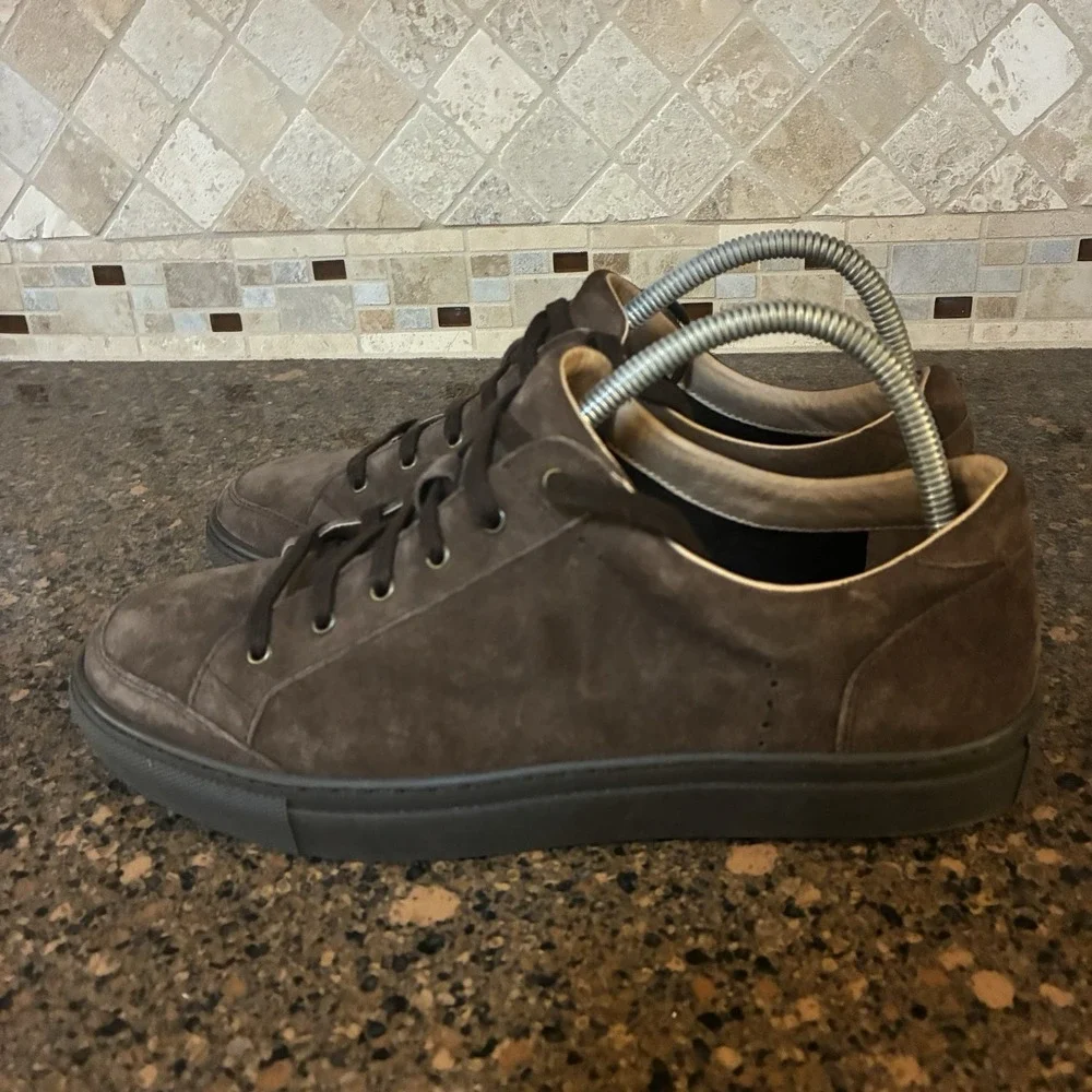 Warfield & Grand Mens US 9 Sneakers Oakwood Brown‎ Suede Leather Low Top 155601